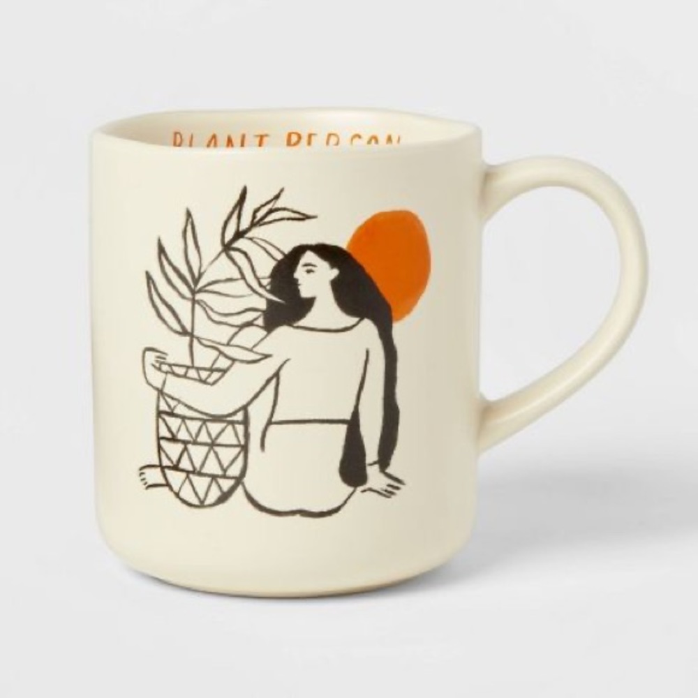 Stoneware Plant Person Mug